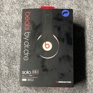 Beats by Dre Solo HD Over-Ear Headphones - Black with Red Logo